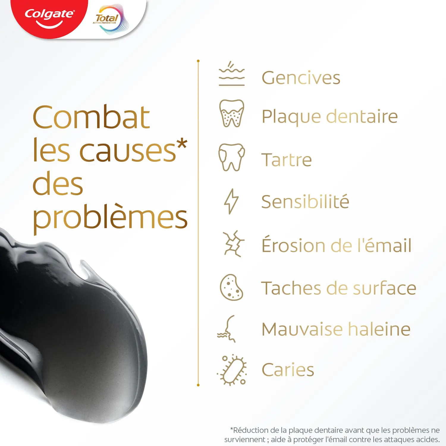 Colgate Total Active Prevention Charbon dentifrice 3 x 75 ml détox