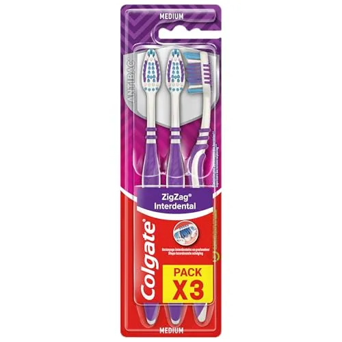 Colgate ZigZag brosse à dents médium lot de 3 – brins entrecroisés