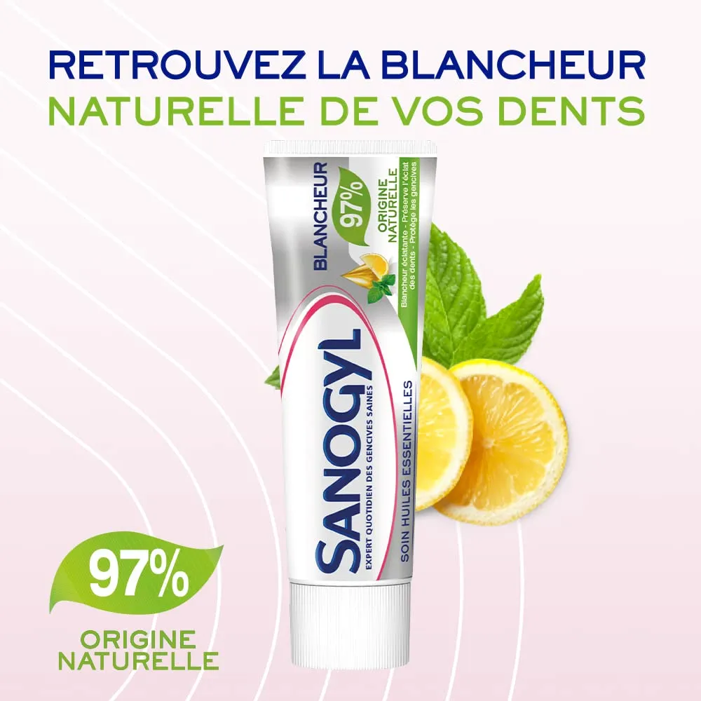 Sanogyl Soin Huiles Essentielles Blancheur dentifrice 75 ml naturel