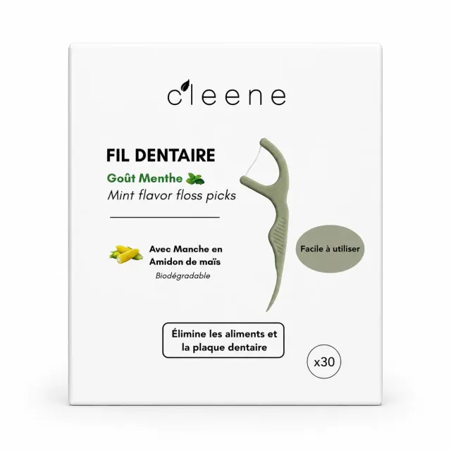 C'leene Fil dentaire avec manche fil dentaire à manche