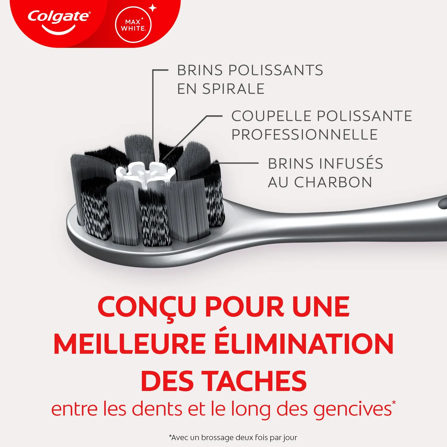 Colgate Max White Ultra brosse à dents souple brins charbon unitaire