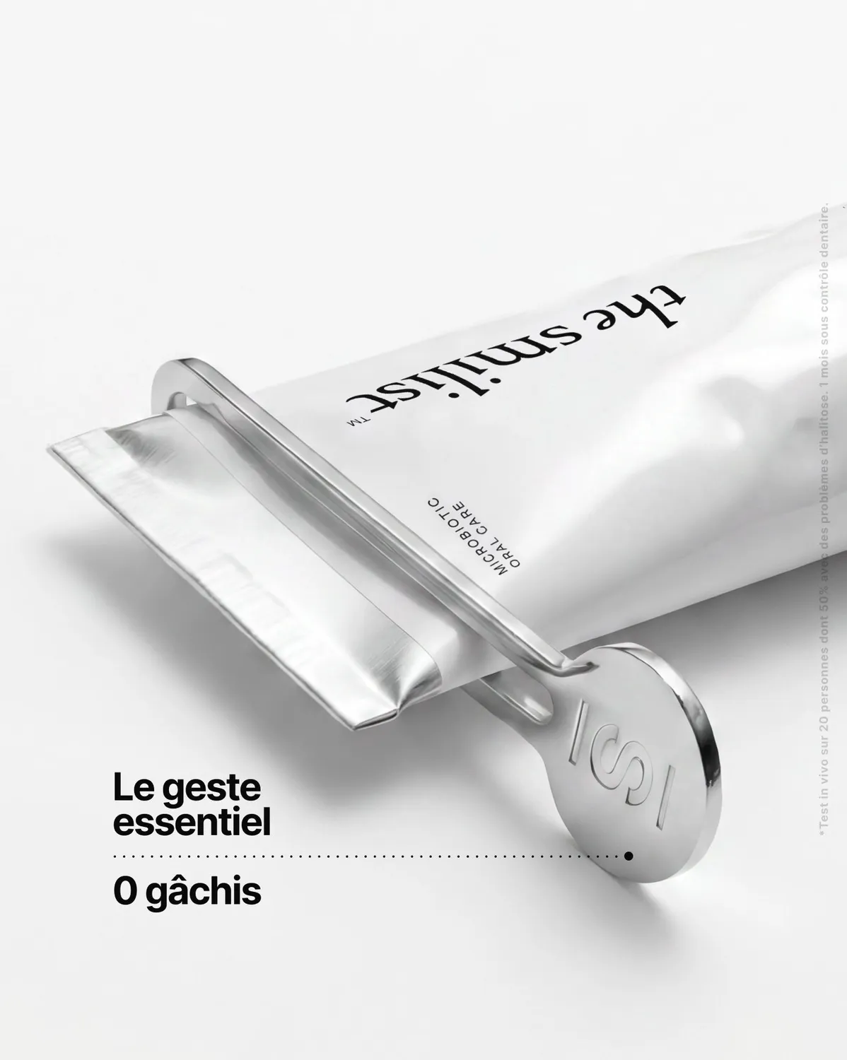 The Smilist presse-tube dentifrice acier inoxydable