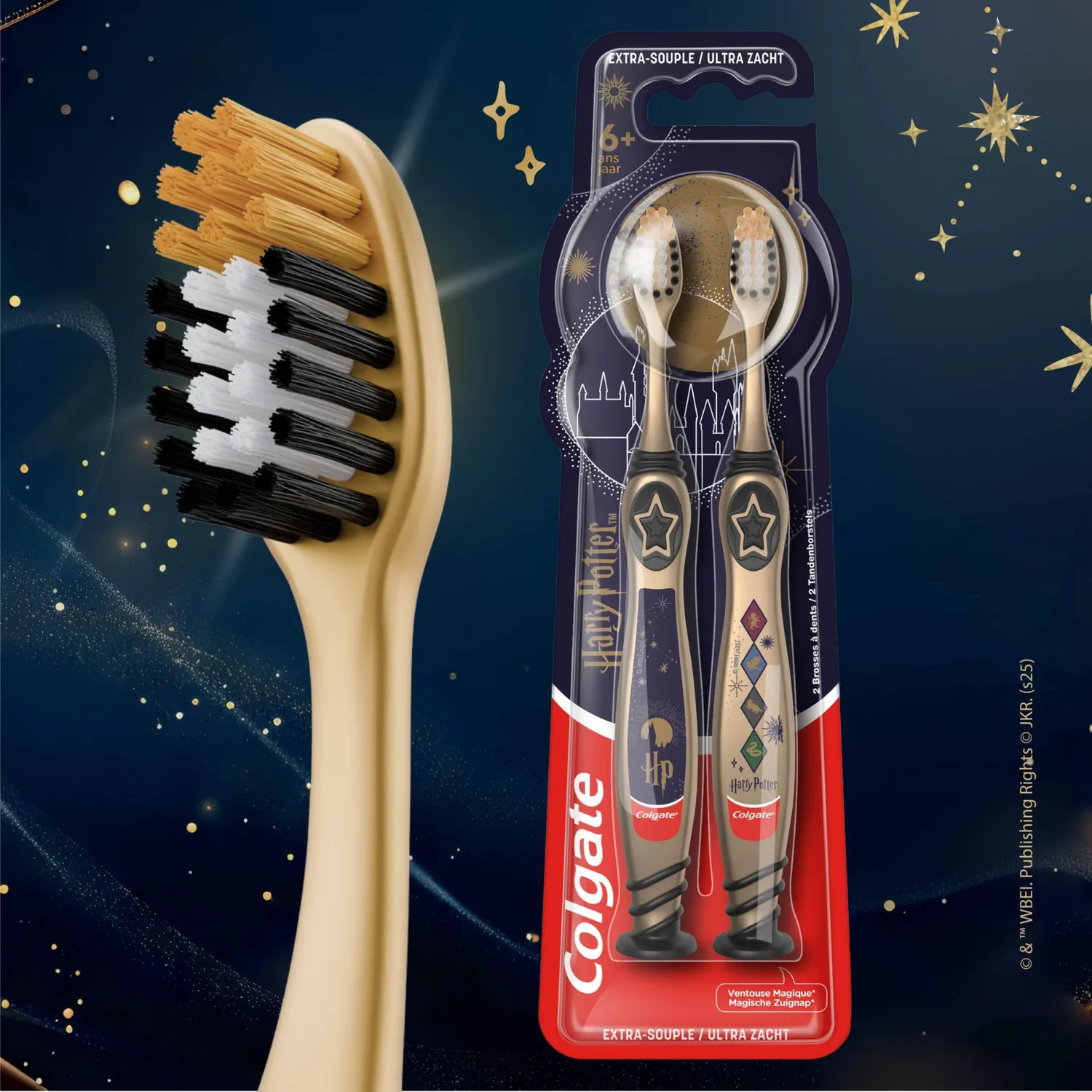 Colgate GABA Harry Potter brosse à dents enfant 2 brosses ultra-souples