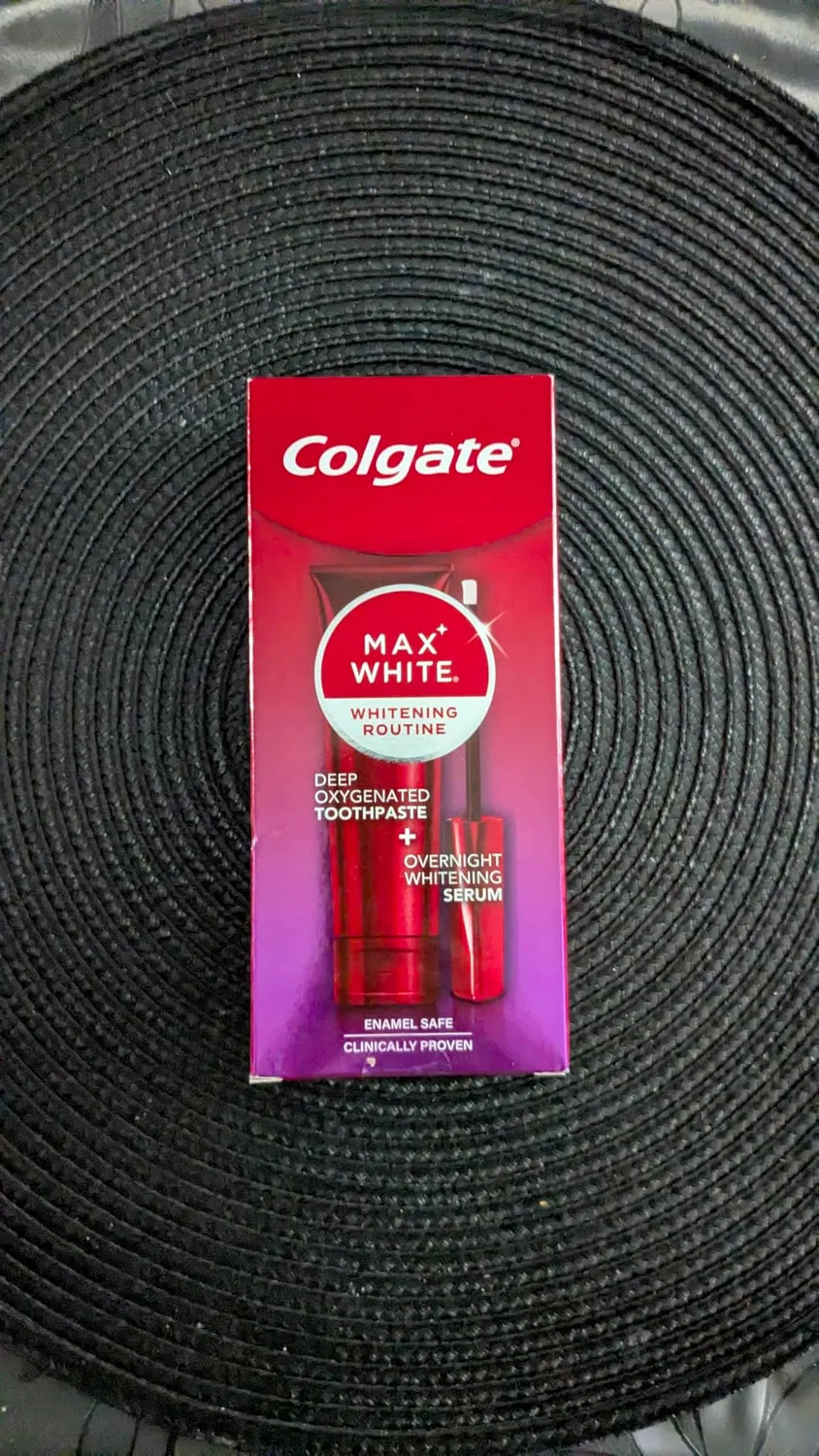 Colgate Max White kit blanchiment sérum nuit et dentifrice 2,5 ml + 75 ml