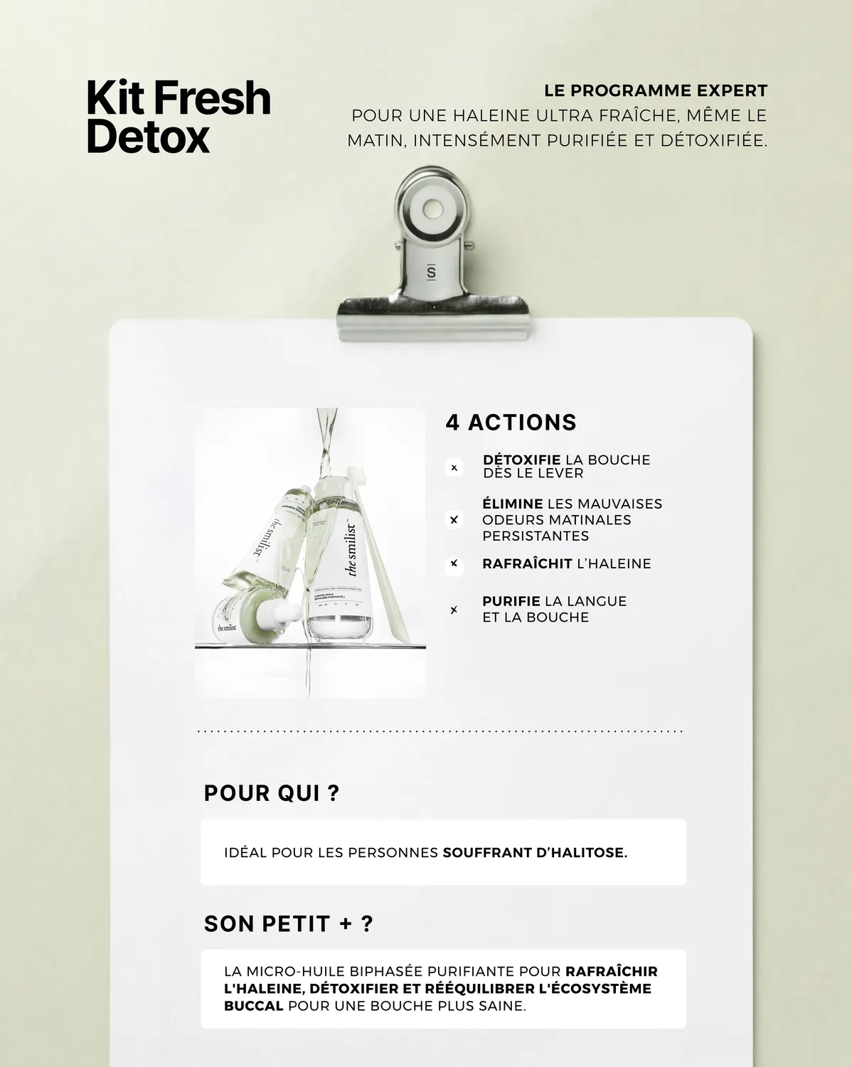 The Smilist Kit Fresh Detox routine bucco-dentaire