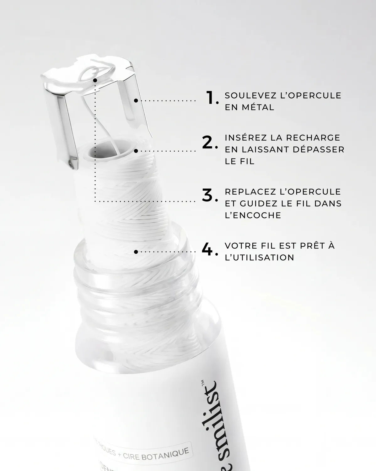The Smilist Recharge Fil Dentaire Micro-Infusé fil dentaire 2 bobines prébiotiques