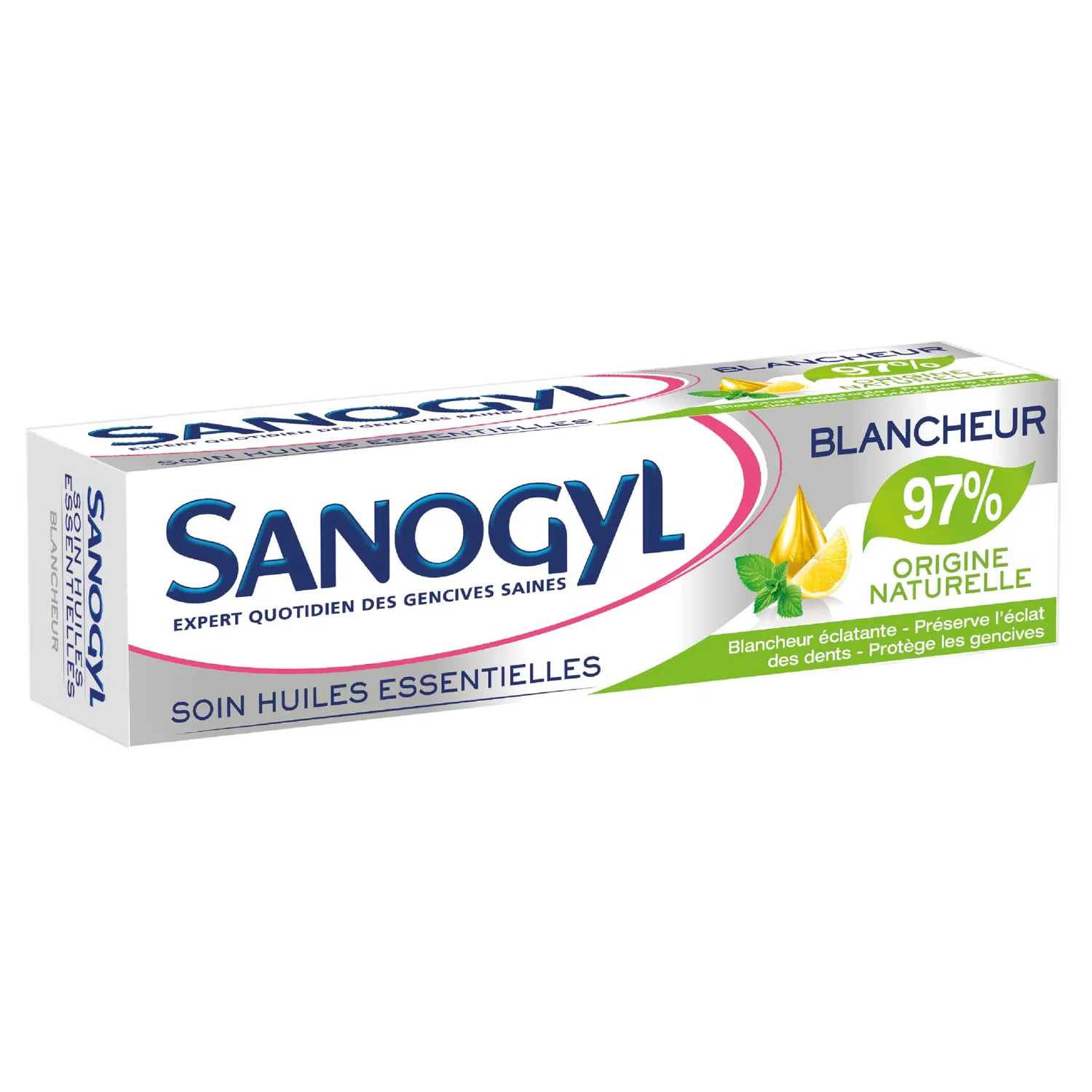 Sanogyl Soin Huiles Essentielles Blancheur dentifrice 75 ml naturel
