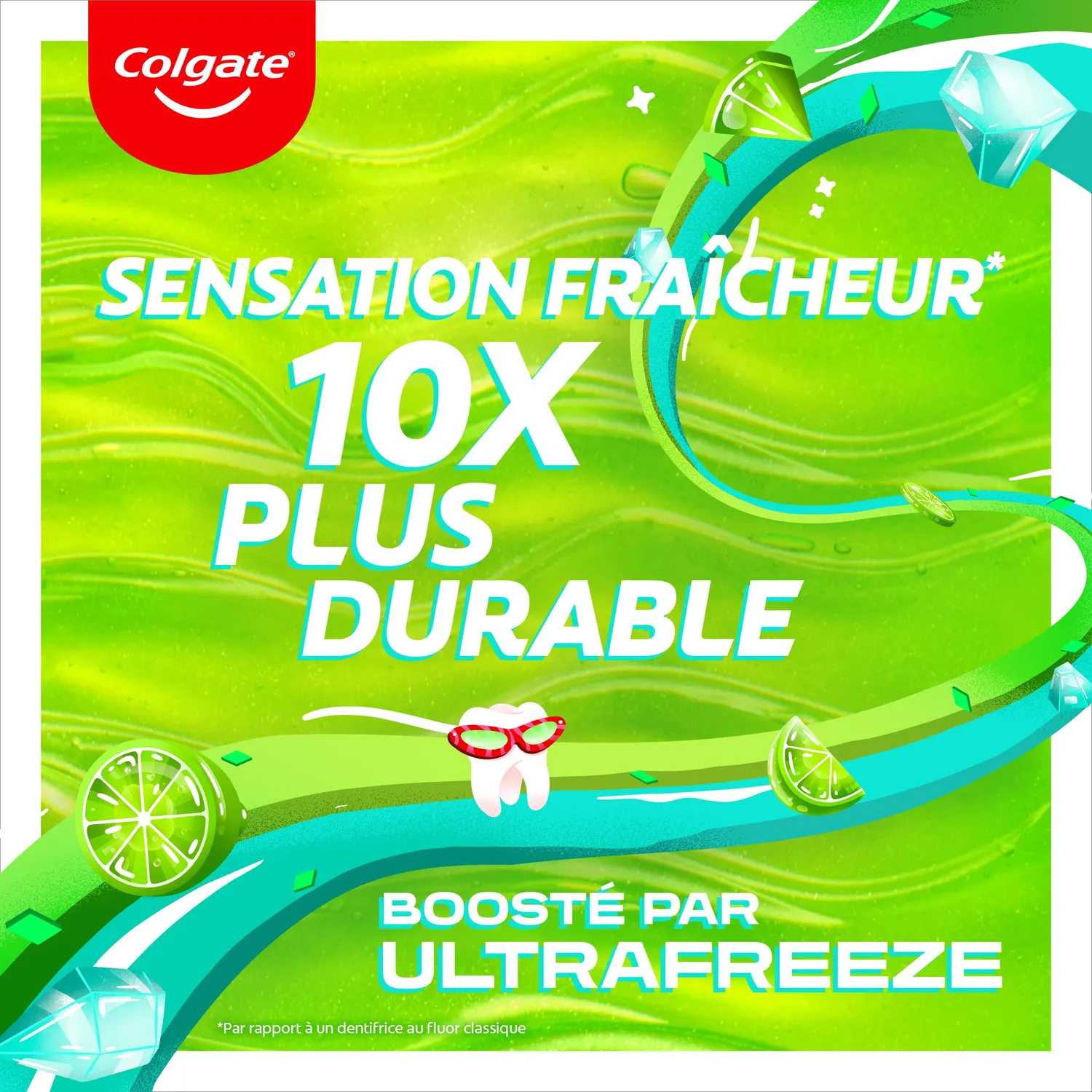 Colgate Max Fresh Fruit Fusion dentifrice Citron Vert Acidulé 6 × 75 ml fluor