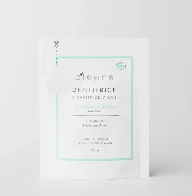 C'leene Eco-Recharge Dentifrice 7+ dentifrice recharge 90 ml fluor