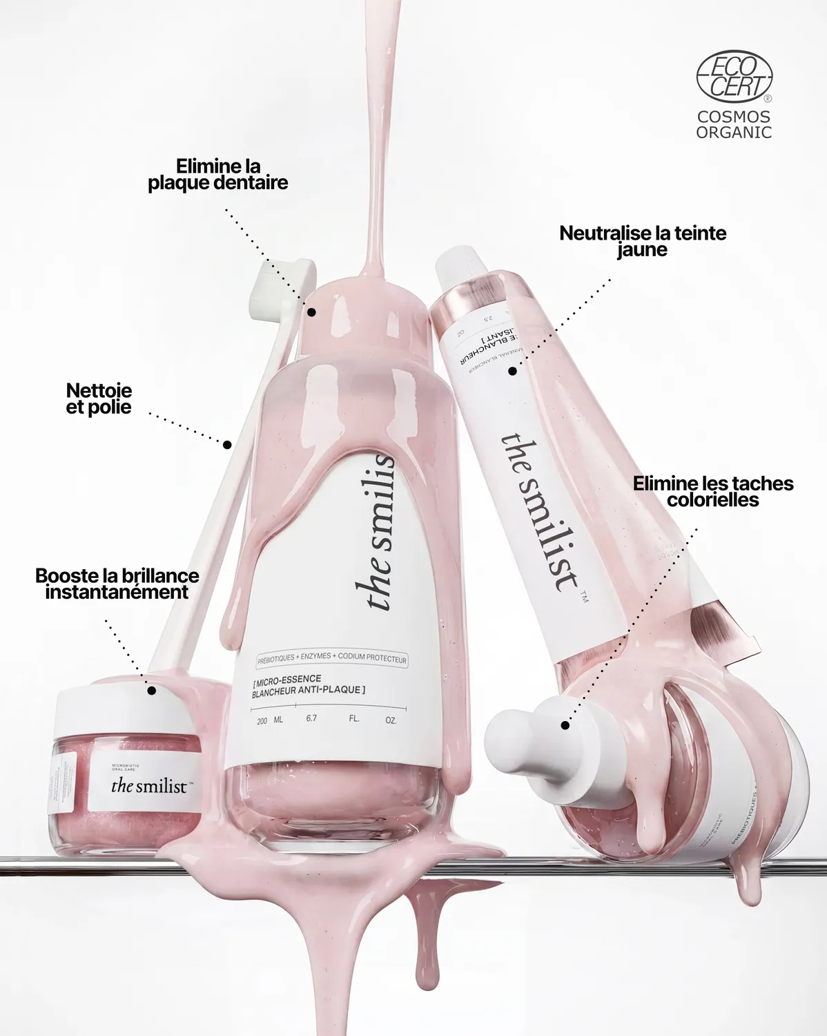 The Smilist Shine Whitening Collector kit blancheur 45 jours avec miroir rose