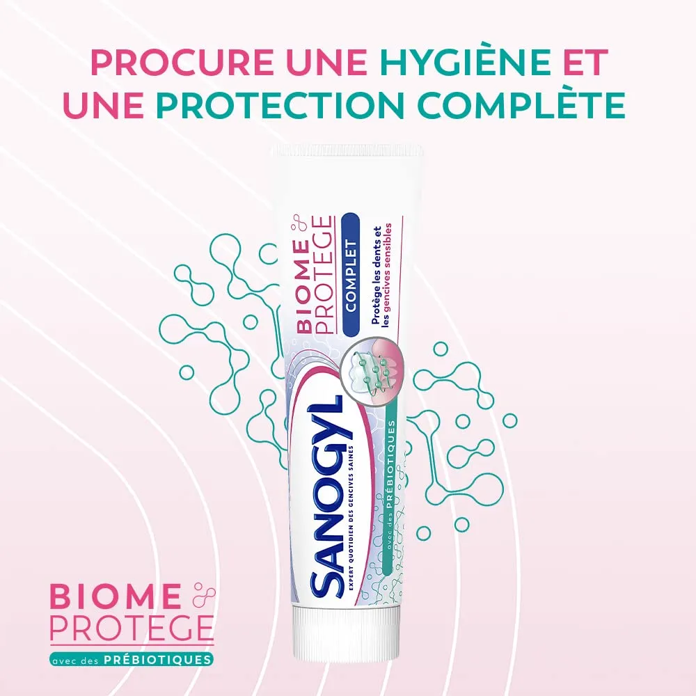 Sanogyl Biome Protège Soin Complet dentifrice 75 ml prébiotiques